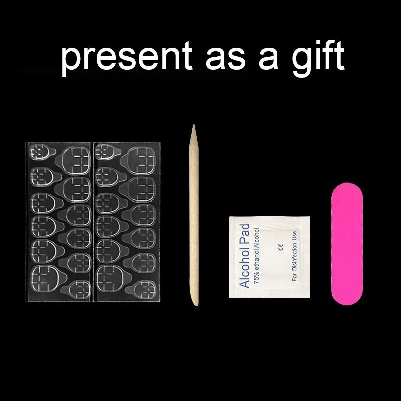 24 шт. короткие квадратные накладные ногти с дизайном 2024 рождественские блестящие