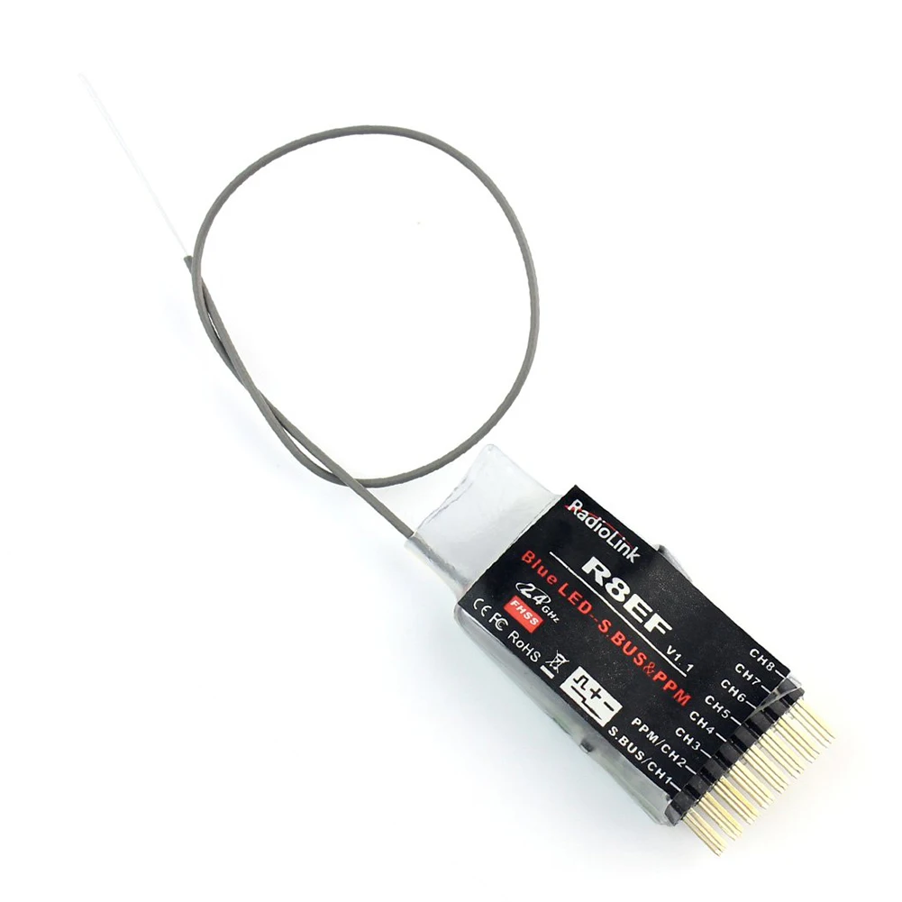 

Radiolink R8EF 24G 8CH FHSS 8 Channels Receiver For T8FB Support SBUS PPM PWM