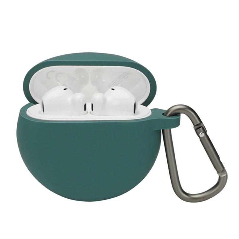 

Silicone Earphone Case Cover Shell with Carabiner for freebuds4E Headset Protective Silicone Pouches