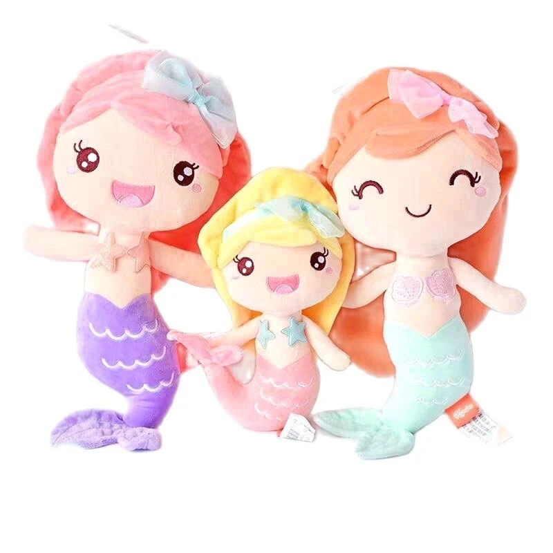 

20/28cm Little Mermaid Princess Doll plush Toy Stuffed Fairy Tale Stuffed Baby Sleeping Toys For Girl Birthday Gift