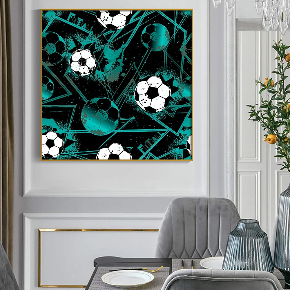 

Football Basketball Painting Print Canvas Poster Abstract Graffiti Wall Art Colorful Pictures for Living Room Home Decor Cuadros