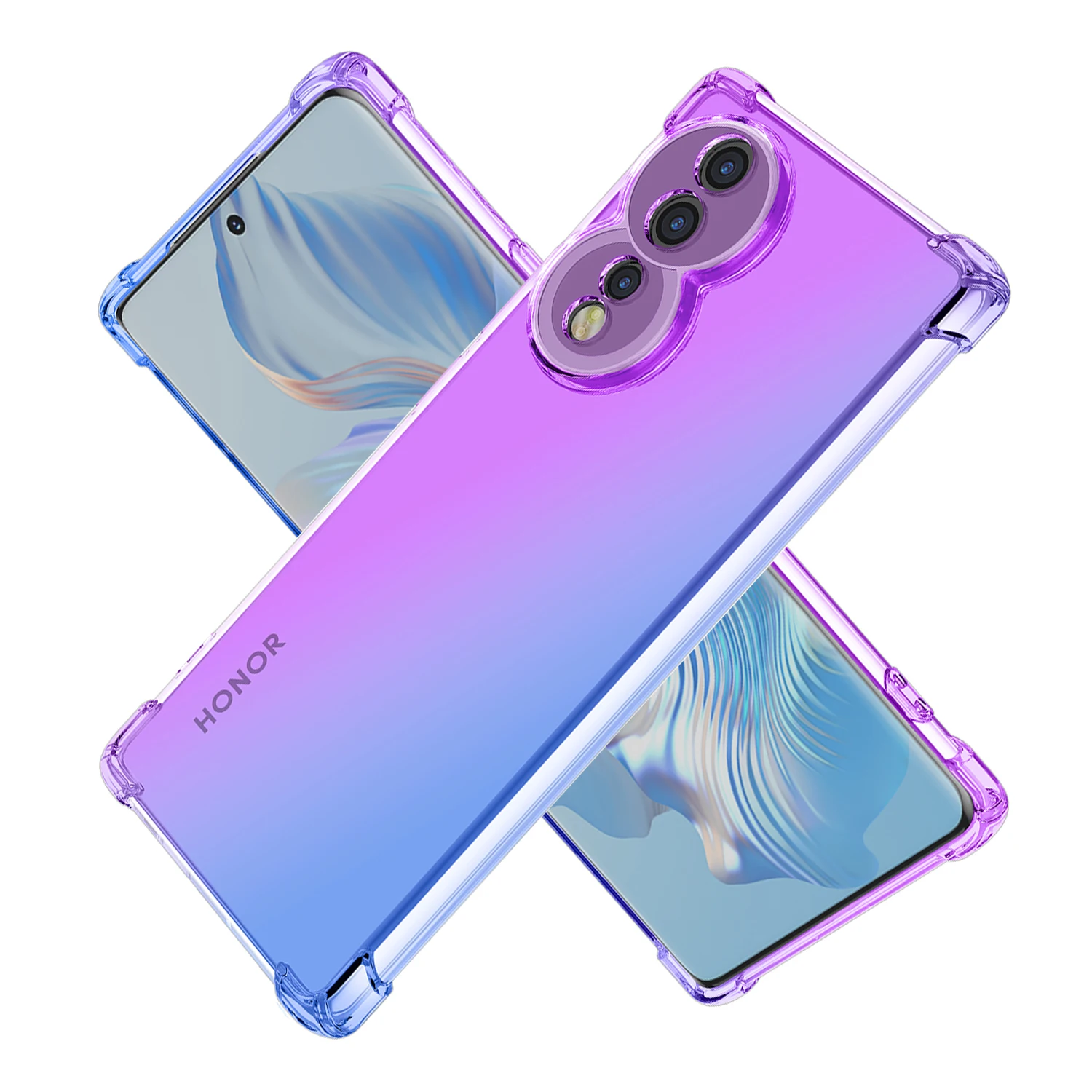

Clear Cute Gradient Case For Honor 80 SE 70 60 Pro 50 Lite Honor X40 Honor X30 Slim Anti Scratch Flexible TPU Shockproof Cover