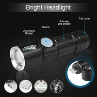 zoomable cob waterproof tactical torch led bulbs portable glare lights rechargeable torch lamp lanterna bicycle led flashlight