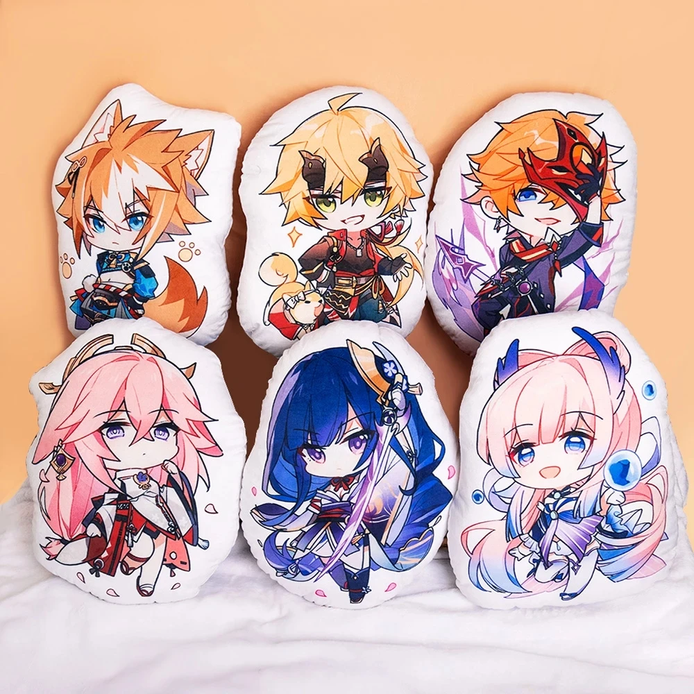 

Genshin Impact Zhongli Xiao Venti Tartaglia Diluc Kaeya Paimon Keli Cosplay Anime Plush Toys Kawaii Cartoon Pillow Specification