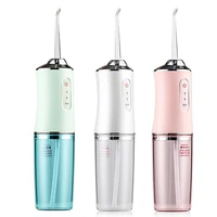 new oral irrigator portable dental water flosser usb rechargeable water jet floss tooth pick 4 jet tip 220ml 3modes ipx7 1400rpm