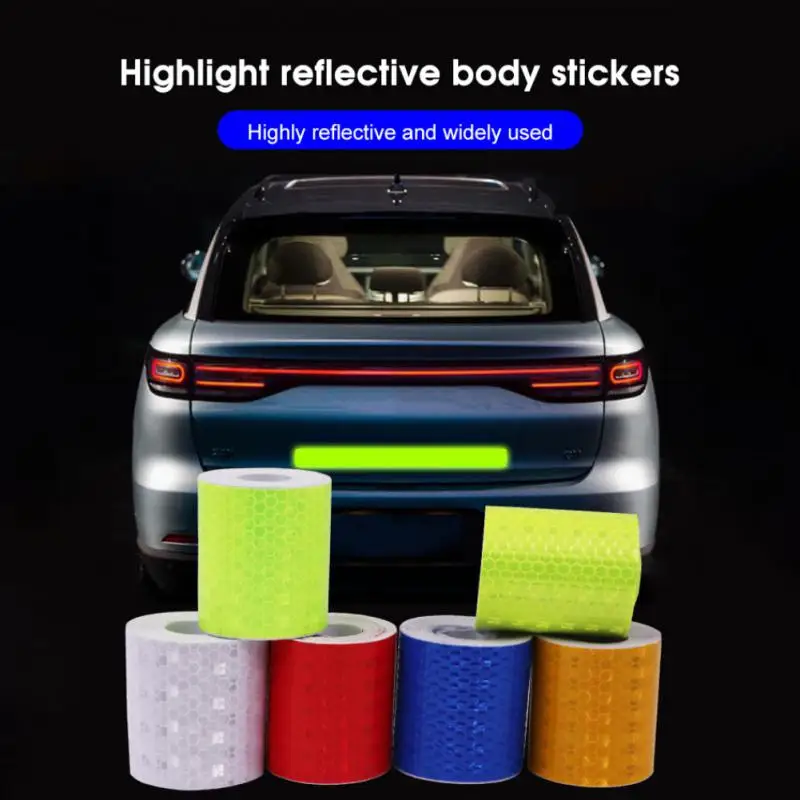 

Auto Motorcycle Sticker Universal Durable Car Decoration Sticker Portable Reflective Warning Strip Car Sticker