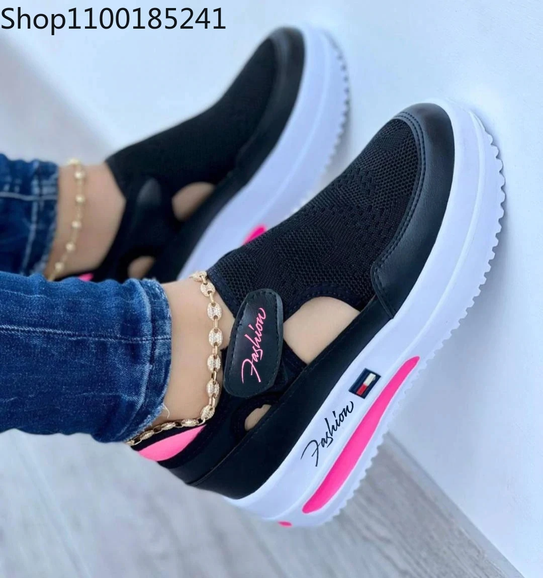 

Breathable Mesh Women's Vulcanized Shoes Fashion Platform Hollow Out Female Casual Shoes Solid Flat Summer Ladies Sneakers