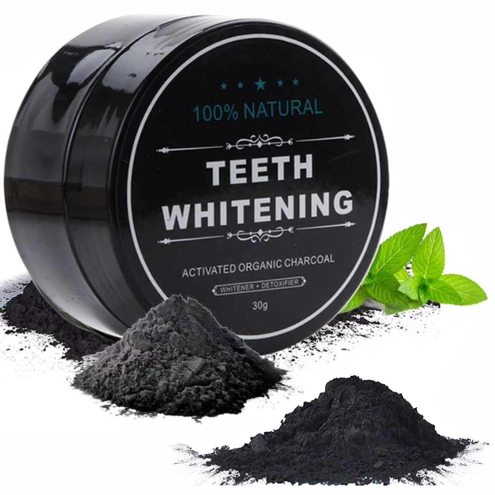 30g Teeth Whitening Oral Care Charcoal Powder Natural Activated Carbon Tooth Plant Whitener Oral Hygiene Cleaning Remove Stains