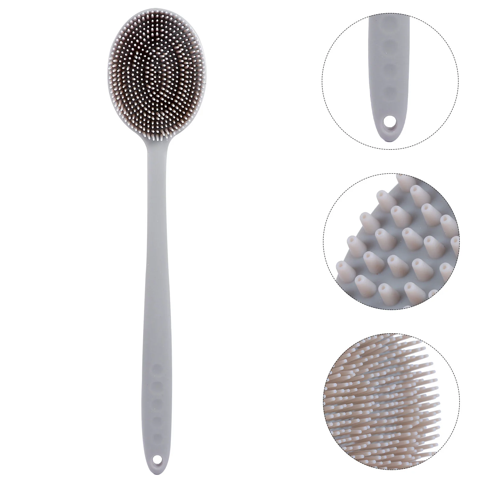 

Bath Brush Bathing Supplies Silicone Body Long Handle Shower Scrubber