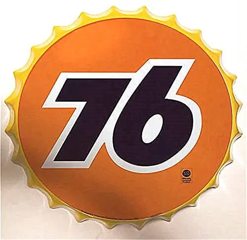 

Royal Tin Sign Bottle Cap Metal Tin Sign Gasoline Gas Oil Petrol Diameter 13.8 inches, Round Metal Signs for Home and Kitchen