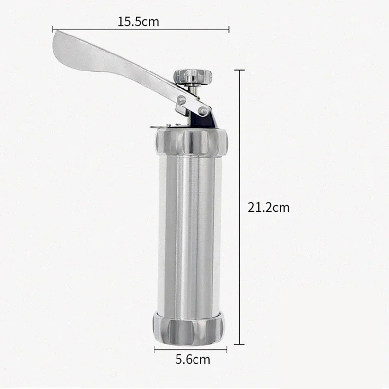 

Cookie Cookie Cream Gun Aluminum Alloy Barrel Body 20 Piece Flower Floral Applicator Mounted Cookie Machine Love Full House Baki