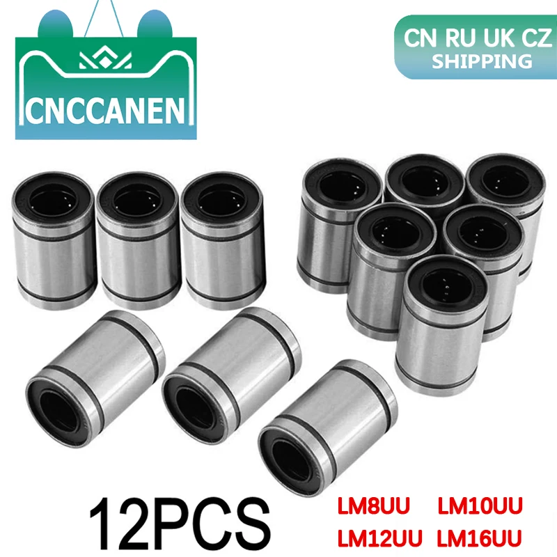 

12pcs LM8UU LM6UU LM10UU LM16UU LM12UU Linear Bushing 8mm CNC 3d printer parts Linear Bearings for linear Rods shaft