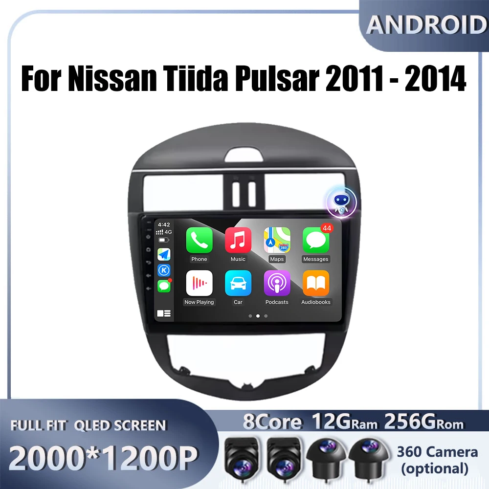 9 &quot4G ОС Android для Nissan Tiida Pulsar 2011-2014 Автомобильный радиоприемник Стерео