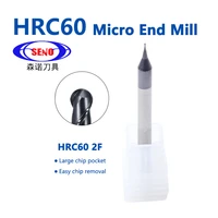 seno hrc60 micro square end mill 2 flutes 0 2 0 9mm tiain micro flat 4mm shank milling cutter mirco carbide cnc engraving bit