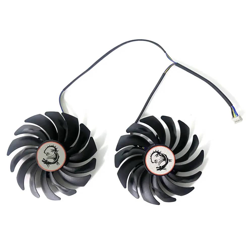 Кулер для видеокарты GeForce MSI GTX 1050 1050Ti охлаждающий вентилятор 87 мм 4 контакта