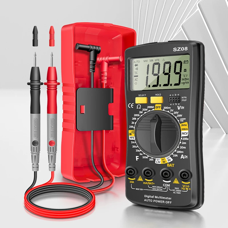 

Сверхтонкий Цифровой мультиметр SZ08, профессиональный электрический мультиметр, автоматический вольтметр, переменный и постоянный ток, 220 В...