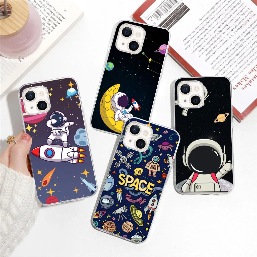 HR-56 Мягкий чехол Space Astronaut для OPPO A11K A12 A12S A53 A32 A33 A31 A9 A5 F9 Reno 2Z 2F 3 5Z A55 A54 Pro