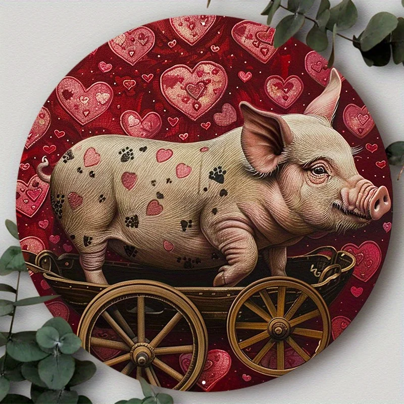 Алюминиевый металлический знак 2D плоский круглый логотип венок украшение для