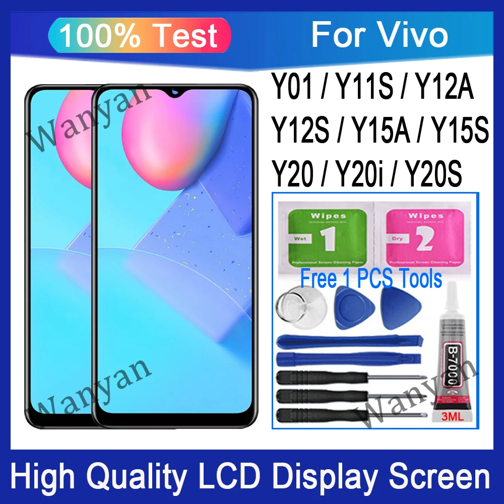 

6.51 inch Original For Vivo Y01 Y11S Y12A Y12S Y15A Y15S Y20 Y20i Y20S LCD Display Touch Screen Digitizer Replacement