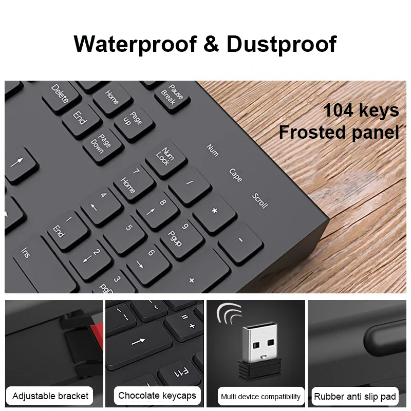 Беспроводная Бесшумная клавиатура K783 2 4G ультратонкая портативная компьютерная