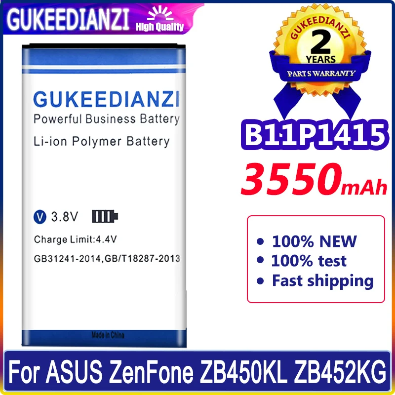 

New Bateria 3550mAh Batterie B11P1415 Mobile Phone Battery For ASUS ZenFone ZB450KL ZB452KG High Capacity Battery +Tools