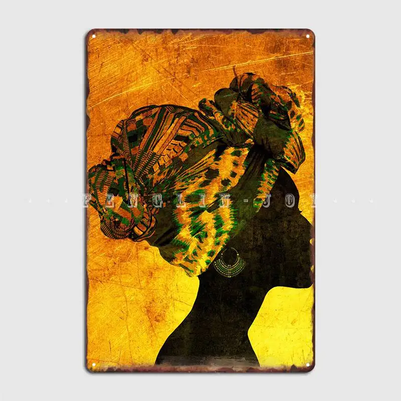 

African Women Metal Sign Plates Wall Cave Printing Home Tin Sign Poster