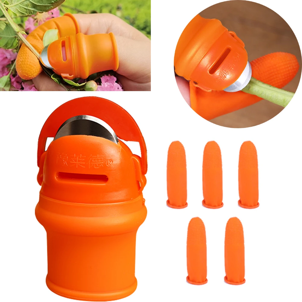 

Защитный нож для большого пальца, металлический нож для ногтей, нож для сбора овощей, лезвие для растений, ножницы, Режущие кольца, садовые перчатки