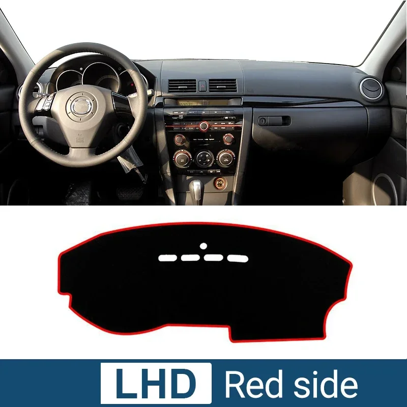 Для Mazda 3 BK 2003 2004 2005 2006 2007 2008 2009 автомобильный чехол на приборную панель, коврик для приборной панели, солнцезащитный козырек, нескользящая накладка с защитой от УФ-лучей, аксессуары