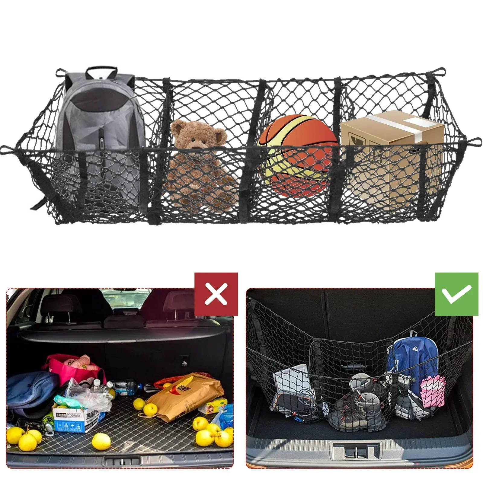 Фото Для Ford Ranger T6 Wildtrak Raptor Everest T7 T8 T9 2026, сетка для багажника, органайзер для хранения багажа, сетка, автомобильные аксессуары №4