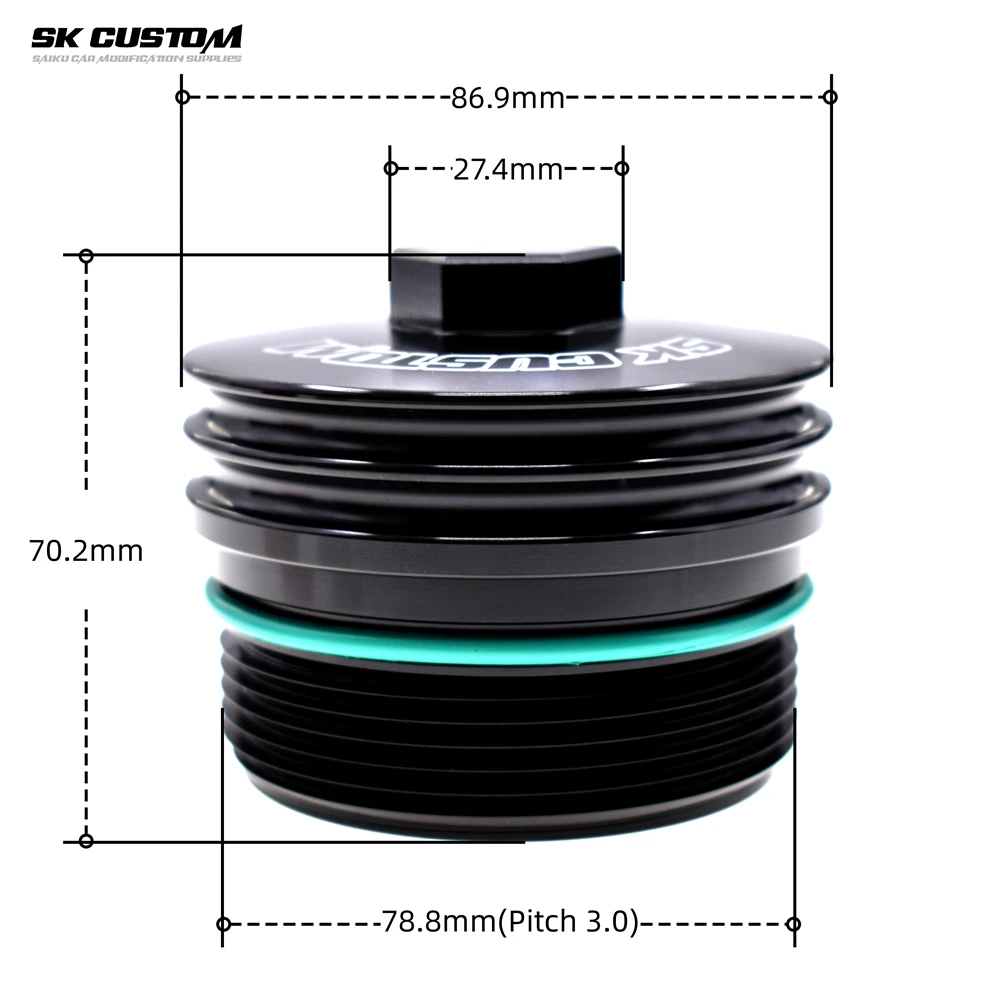 

Кованый алюминиевый корпус масляного фильтра SK для Mercedes-Benz A160 B180 C200 E300 GLC 250 SLK260 M270 M274