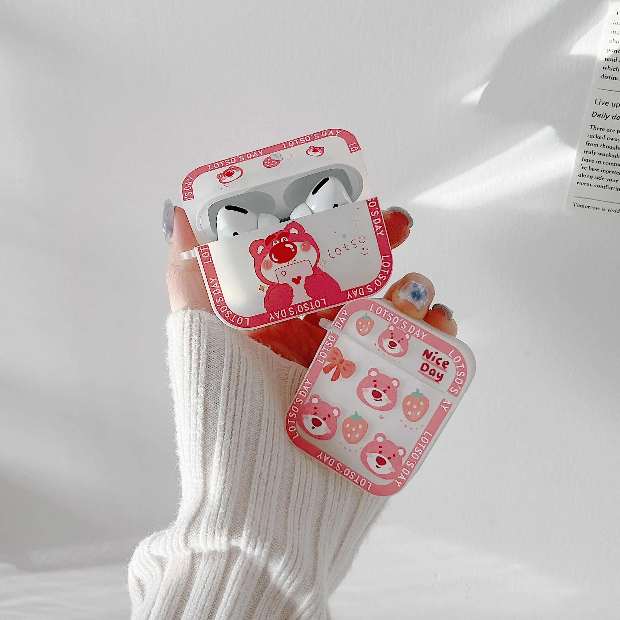 

Disney Lotso Cartoon AirPods 3 Case Apple AirPods 2 Case AirPods Pro Case IPhone Earphone Accessories Air Pod Anti-drop Cover