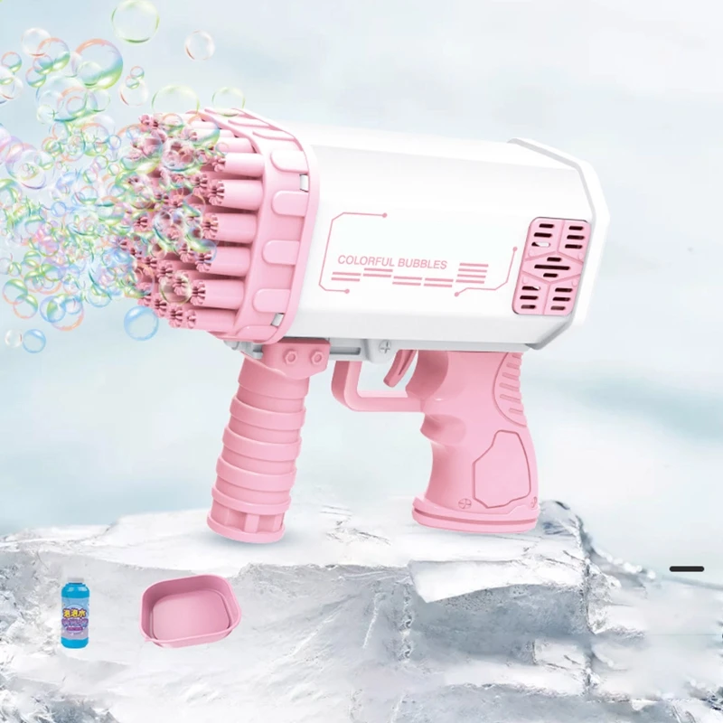 

77HD 36-Hole Electric Bubble Machine Bubble Gun Rocket Bubbles for School Activities