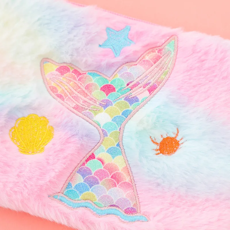 Меховые сумки для девочек наплечный кошелек принцессы через плечо с единорогом