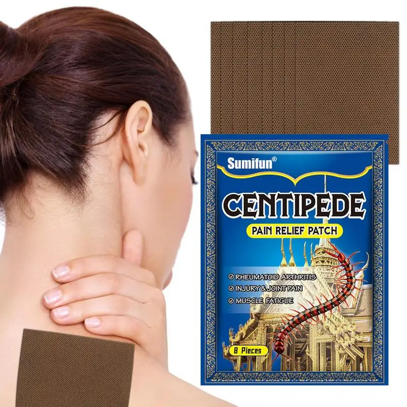 

8Pcs Spine Pain Patch Medical Lumbar Joint Ache Centipede Plaster Pain Relieve Sticker Neck Back Muscle Strain Self Heating