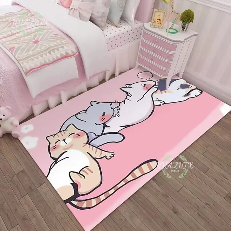 

Children's Play Flannel Carpet Non-slip Princess Beautiful Crawling Mats House Decoration Aesthetics Living Room Home Bathroom