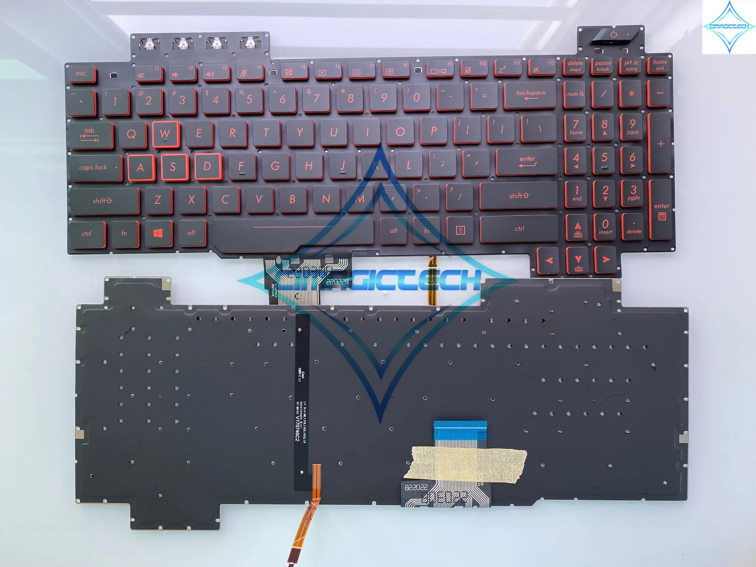 Клавиатура с русской раскладкой для Asus TUF Gaming FX504 FX504GD FX504GE FX504GM FX80 FX80GM GL703 FX505 FX86S -