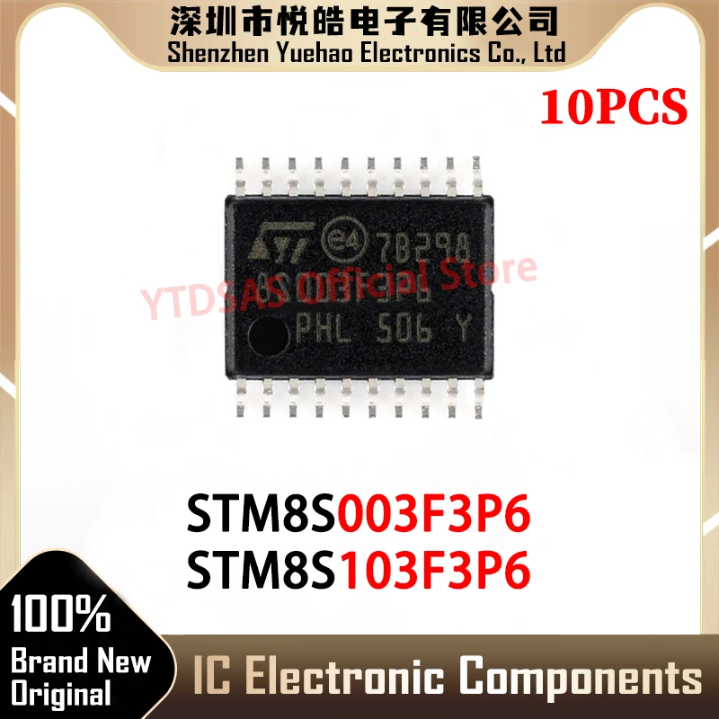 

10Pcs STM8S003F3P6 STM8S103F3P6 STM8S003F3 STM8S103F3 STM8S003 STM8S103 STM8S STM8 IC Chip TSSOP-20