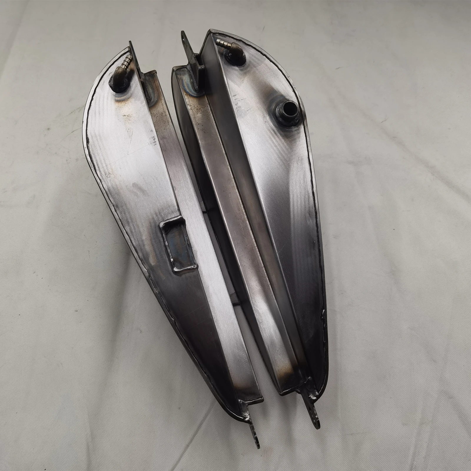 10л серебряный мотоциклетный бензиновый топливный бак для Harley Dyna неокрашенный