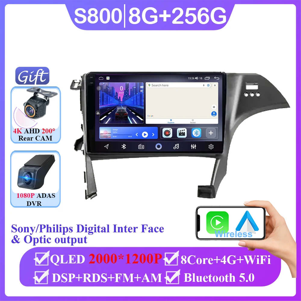

Android 15 для Toyota Prius 3 XW30 2009-2015 Автомобильный радиоприемник с правой стороны, экран, мультимедийный плеер, навигация, GPS 2din DVD 5G