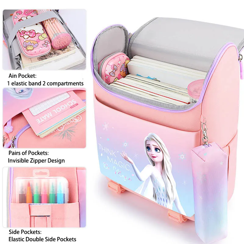 Backpack Primary School Students' Schoolbags Girls Light Weight Relief ridge Protection Aisha cute Cartoon Girls for Girl