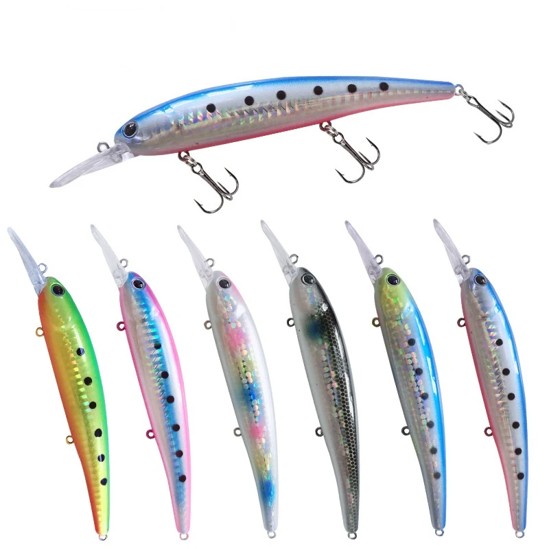 

Mini Minnow Wobblers Floating Fishing Lures Minnow Crankbait Artificial Hard Swimbait Fish Lure Pike Wobblers 120mm 16g 2022