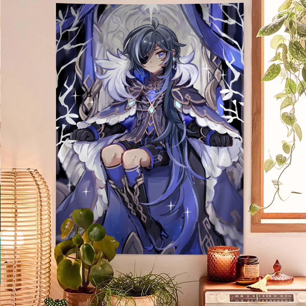 Большой Настенный Гобелен Genshin Impact Kaeya с принтом подвесной Таро хиппи настенные