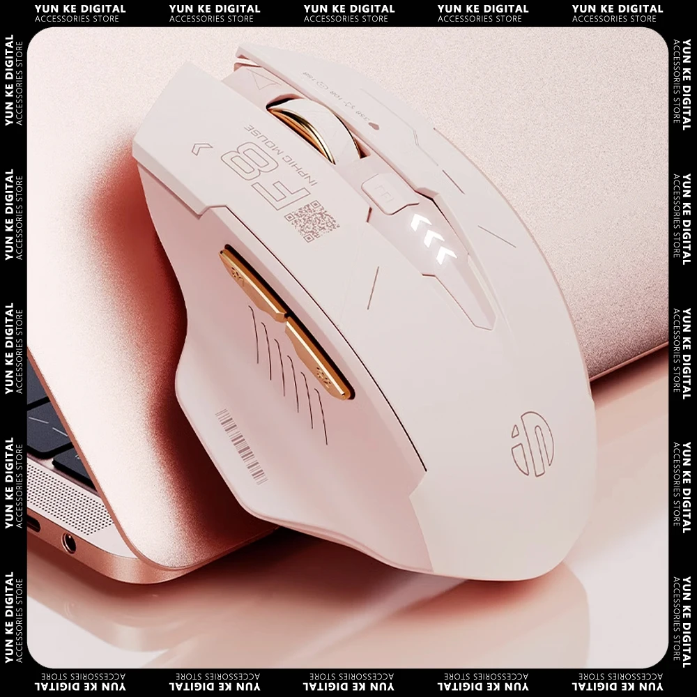 

Inphic F8 Wireless Bluetooth Air Mouse 2.4GHz Three-mode 2400dpi Silent Mouse Typec Rechargeable For Computer Game Accessory