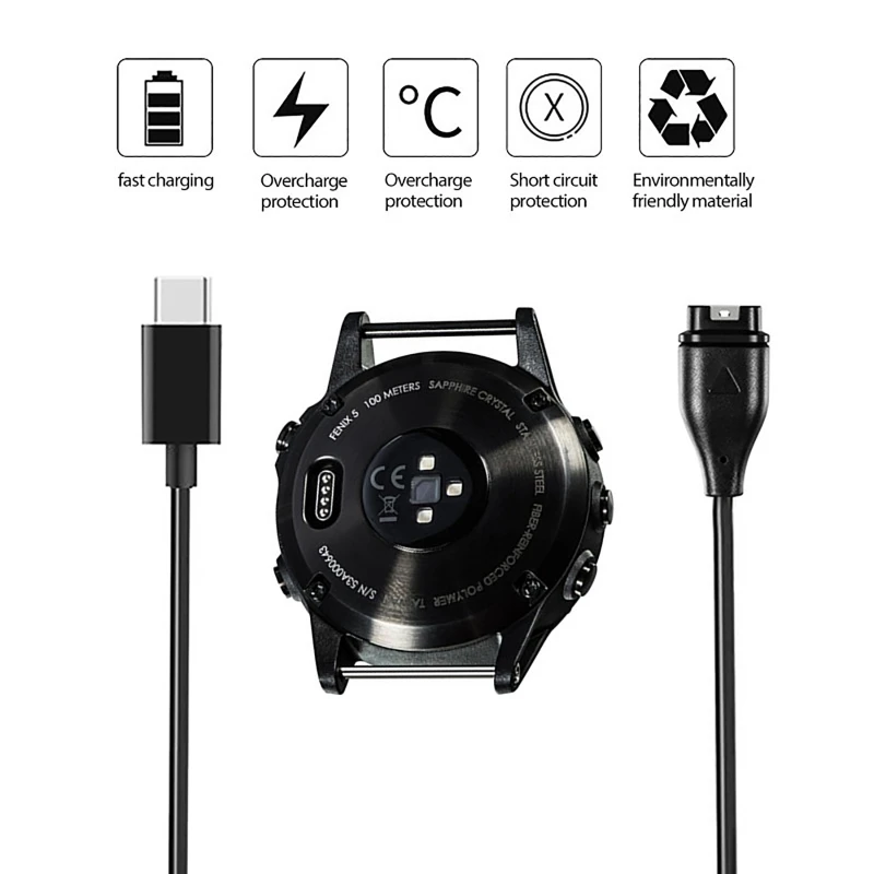 

Кабель для быстрой зарядки Garmin Fenix 7 7S 7X, тип-c