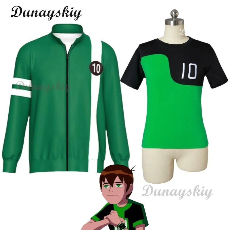Костюм для косплея Ben Tennyson 10 костюм детей рубашка мальчиков и девочек верхняя