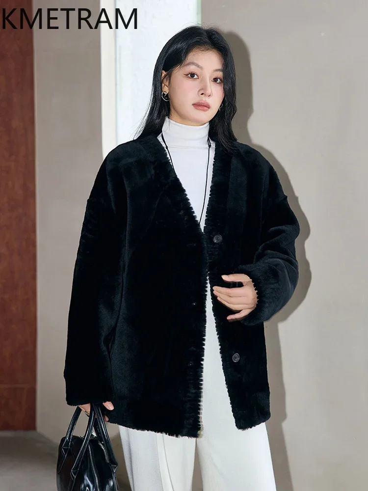 Шуба из натуральной мериносовой шерсти женская зимняя роскошная одежда куртка