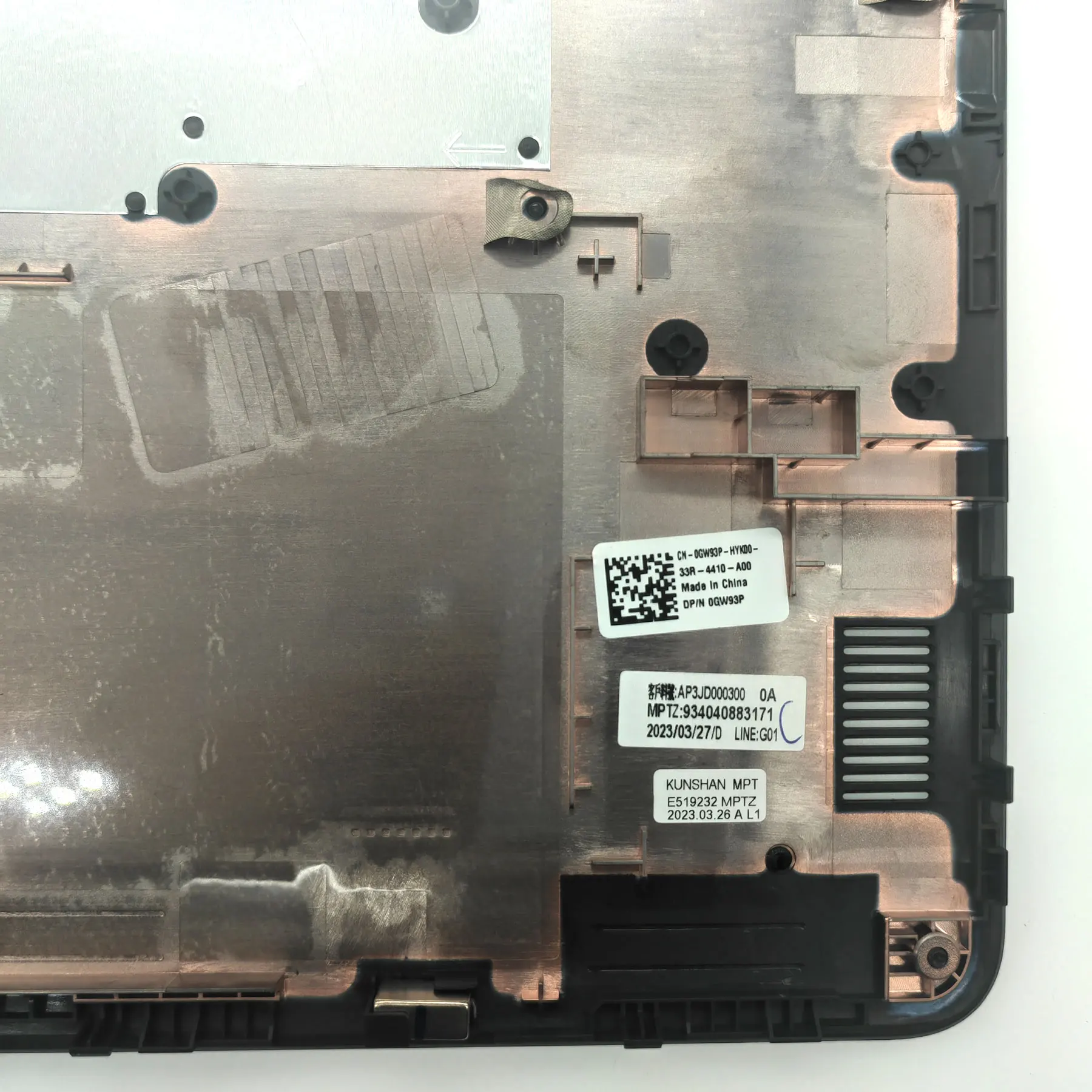 Запасная Нижняя основа для Dell Chromebook 11 3110 дюйма 2 в 1 задняя крышка 0GW93P Черная