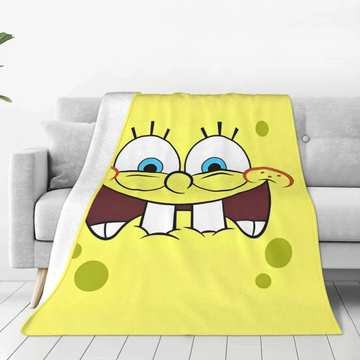 Фланелевые одеяла с забавным лицом Мультяшные для постельного белья супермягкое