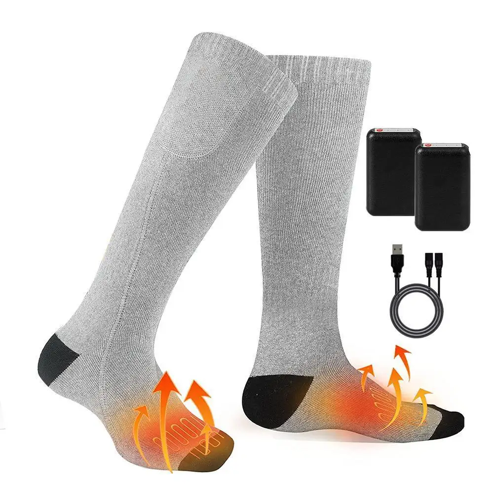 

1 Pairs Thermal Heating Socks Men Women Winter Outdoor Skiing Cycling Foot Warmer Soft Thermosocks Socks Electric Heated Socks