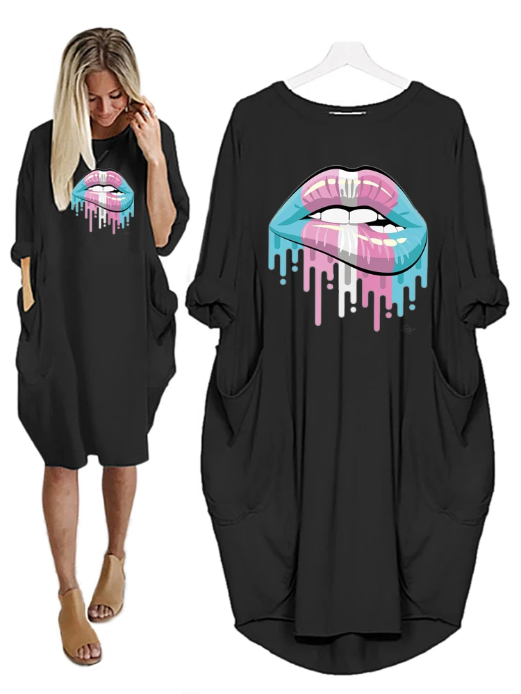 Женское платье с леопардовым принтом осеннее средней длины карманами - купить по